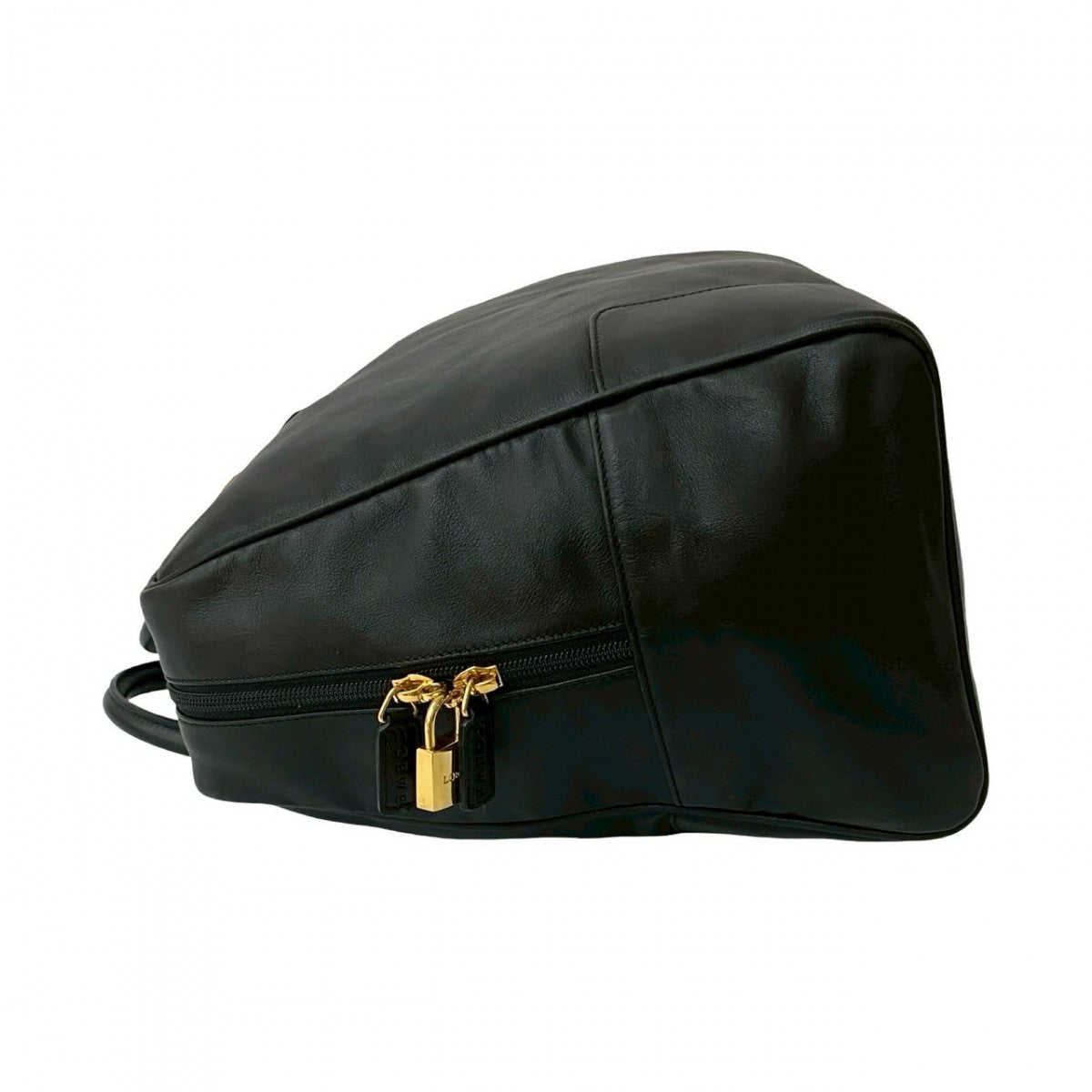 Loewe Boston Duffel Bag Leather Black Anagram Logo Mens