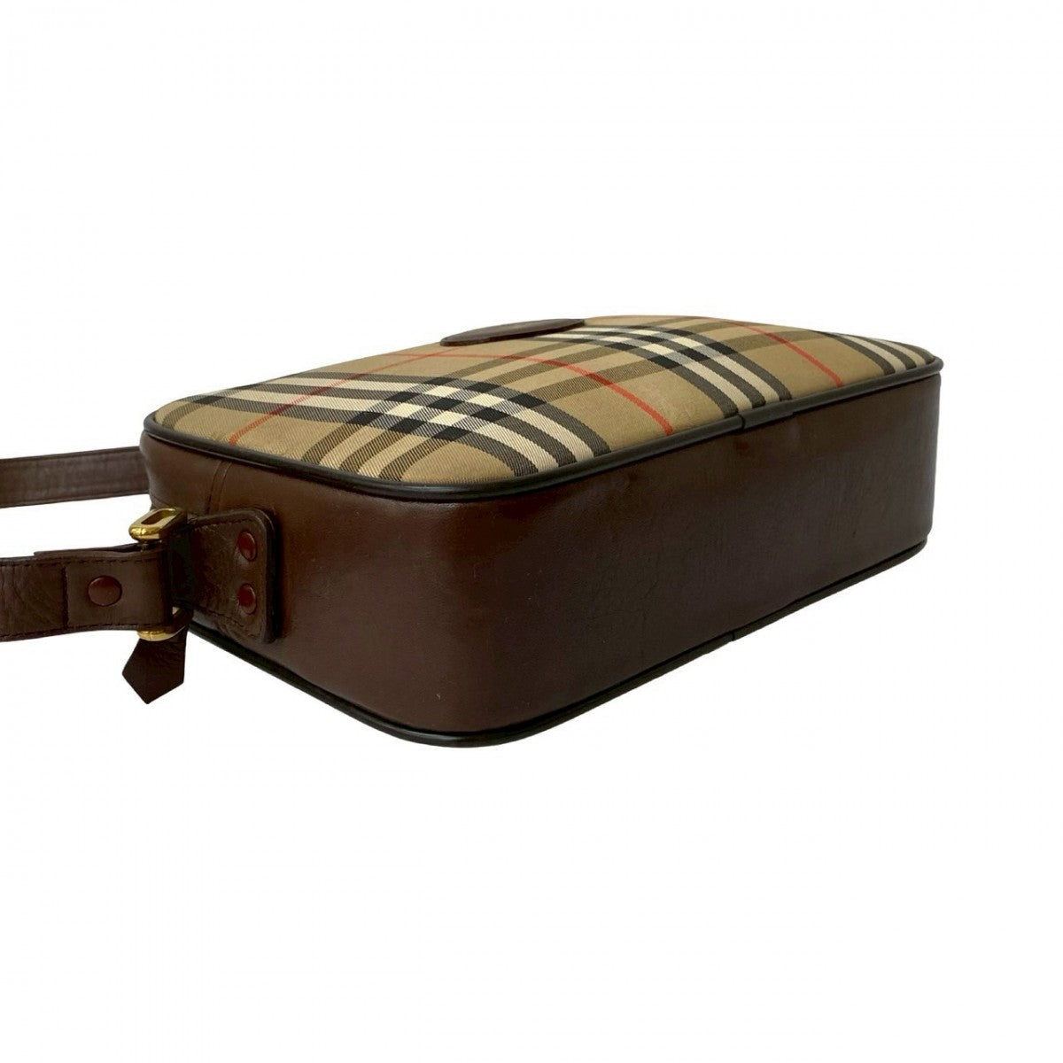 Burberry Shoulder Bag Canvas, Leather Brown Nova Check Pattern Shadow Horse Logo Women