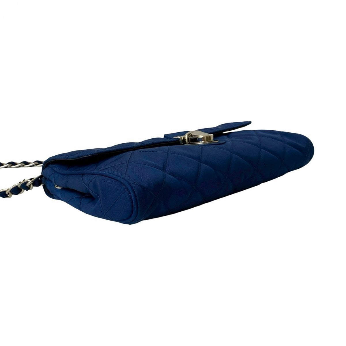 Prada Shoulder Bag Nylon, Leather Blue Logo Metal Women