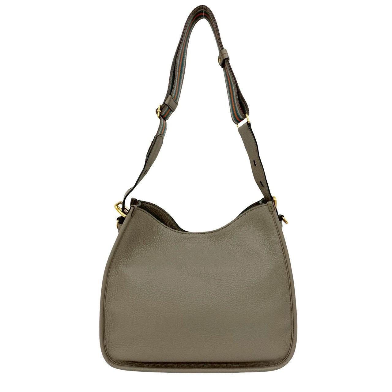 Prada Shoulder Bag Leather Gray
