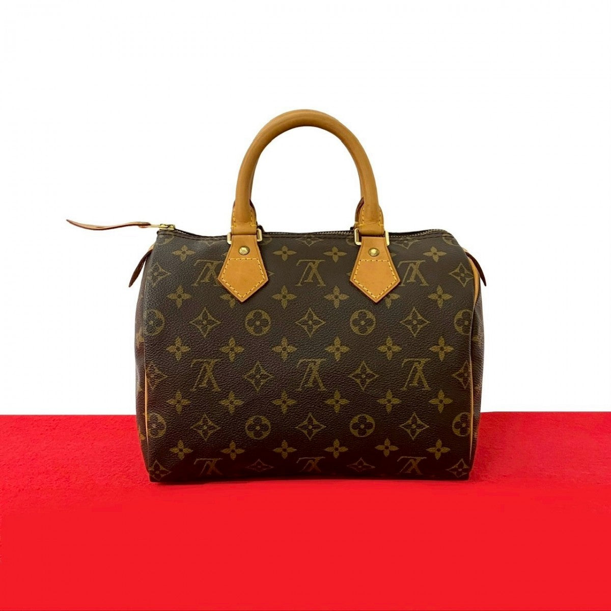 Louis Vuitton Handbag M41528 Leather Brown Monogram Speedy 25
