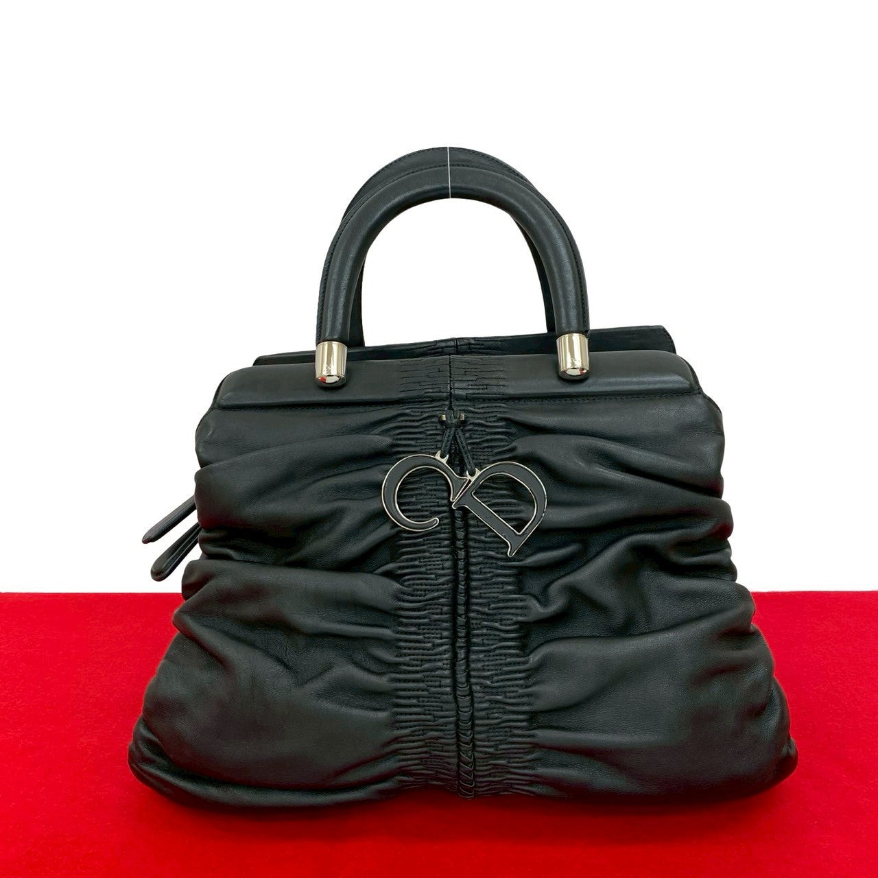 Dior Handbag Leather Black Karenina