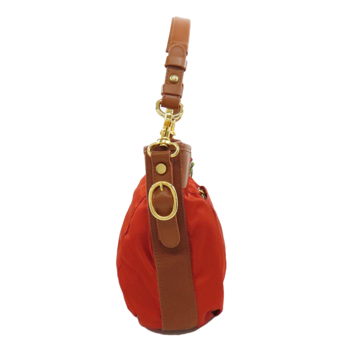 Orobianco Handbag Nylon Orange 2Way
