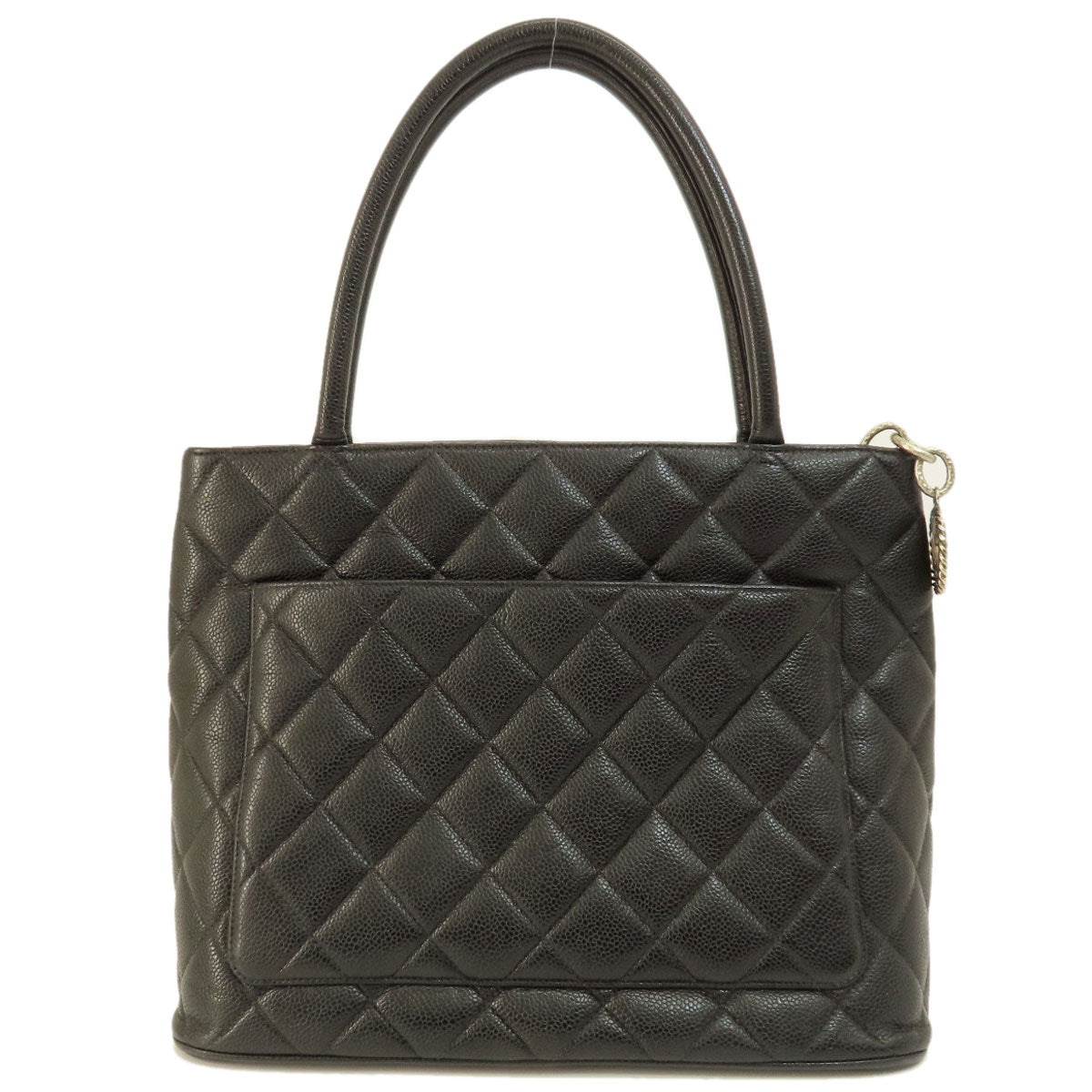Chanel Tote Bag Grained Calfskin Skin Black Replica Tote Gold Metal