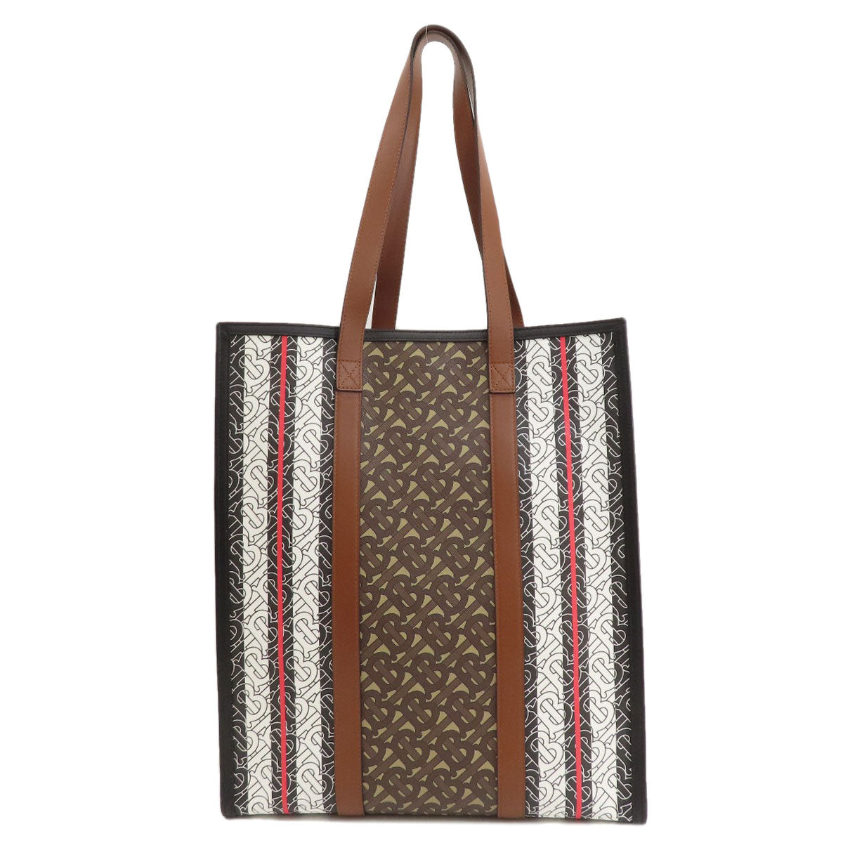 Burberry Tote Bag Pvc, Leather Brown B Logo Women