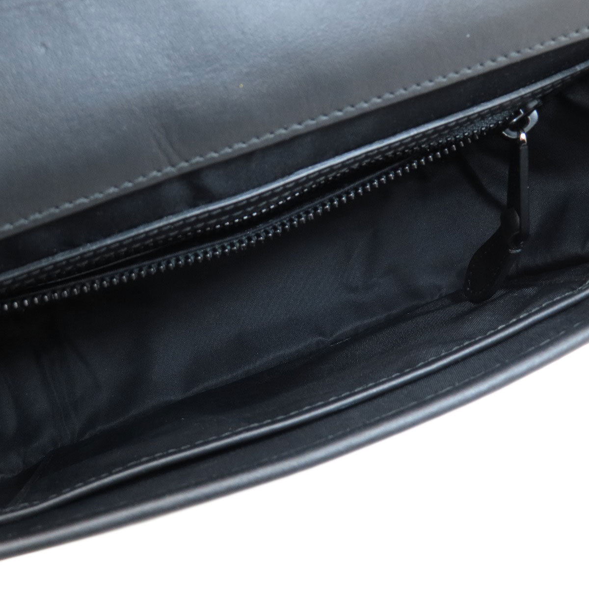 Burberry Shoulder Bag Leather Black Logo Women