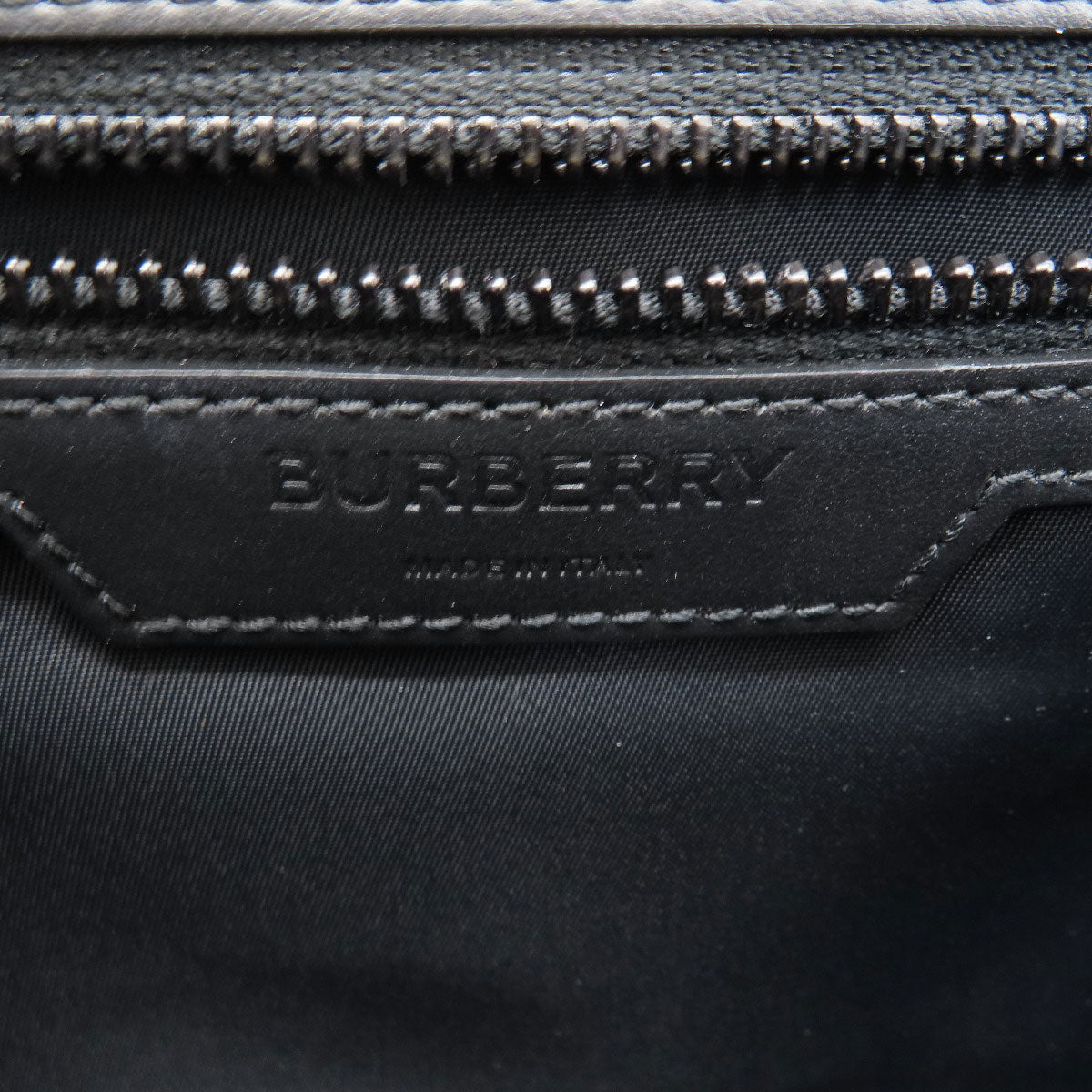 Burberry Shoulder Bag Leather Black Logo Women
