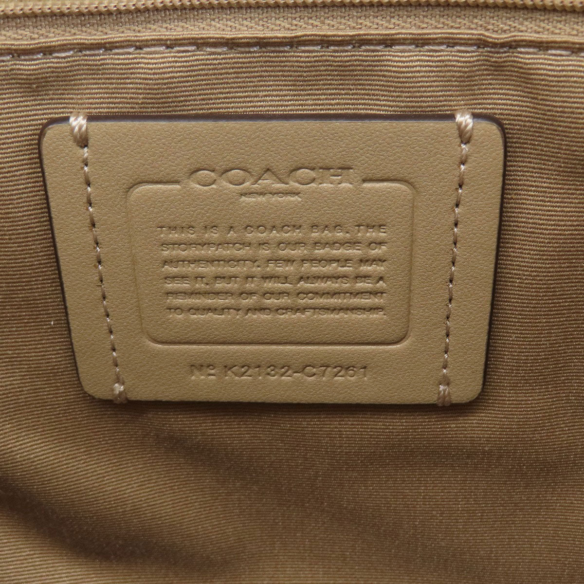 Coach Handbag C7261 Pvc, Leather Brown Signature 2Way Women
