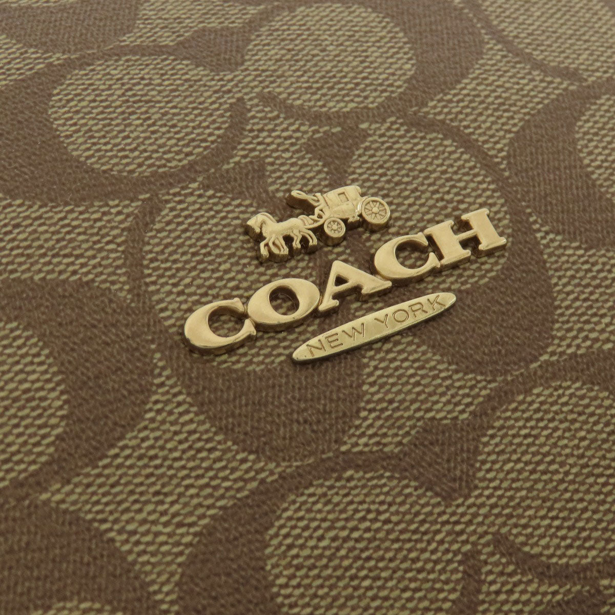 Coach Handbag C7261 Pvc, Leather Brown Signature 2Way Women