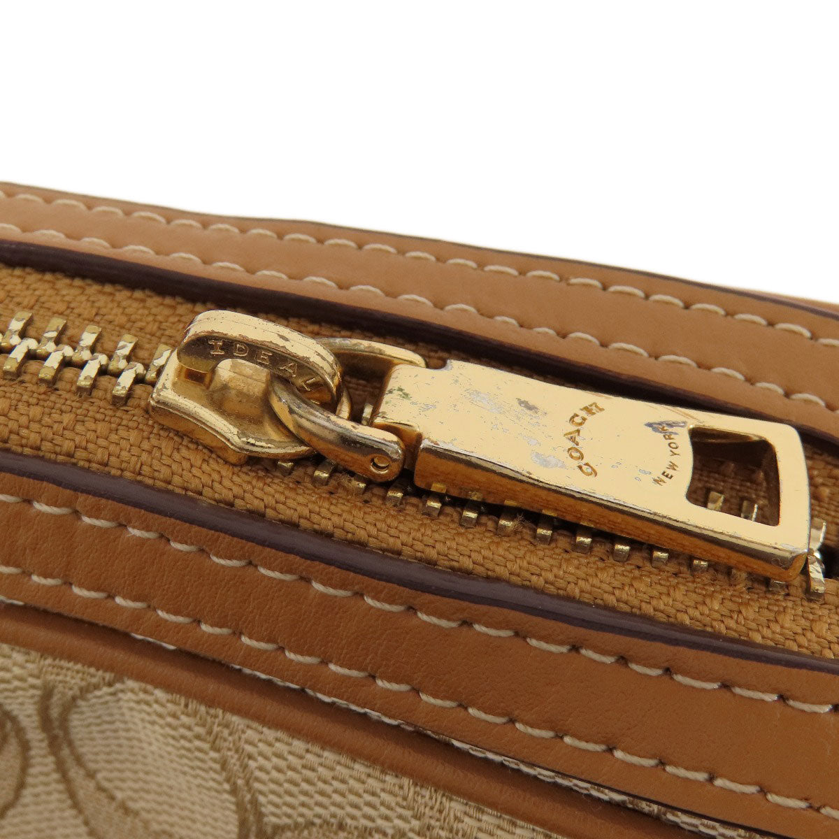 Coach Shoulder Bag F28959 Canvas Brown Signature Women