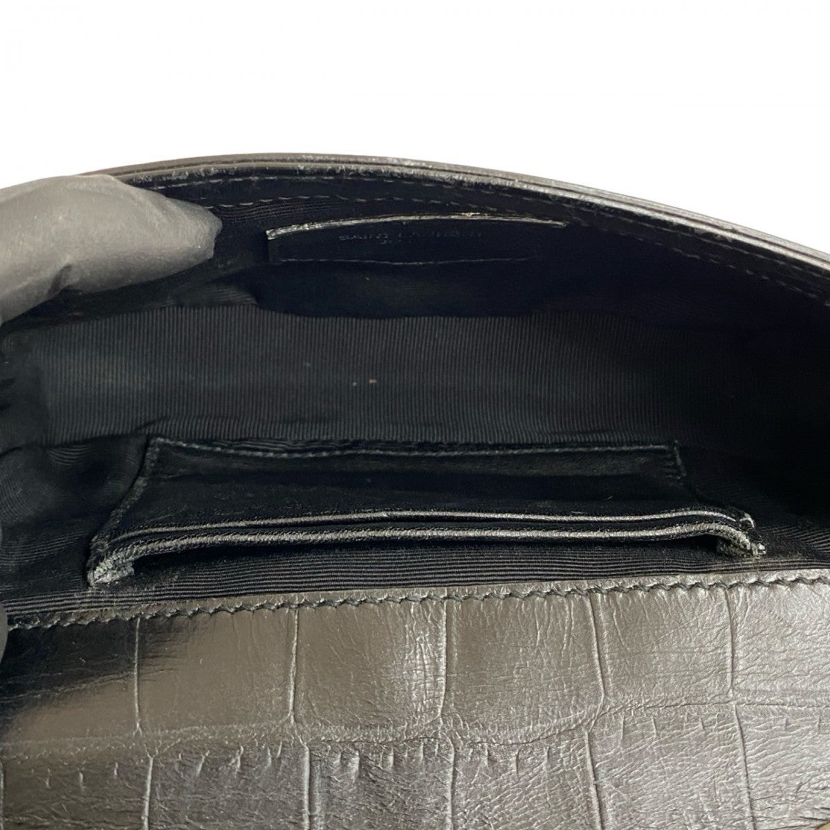Yves Saint Laurent Shoulder Bag Leather Black