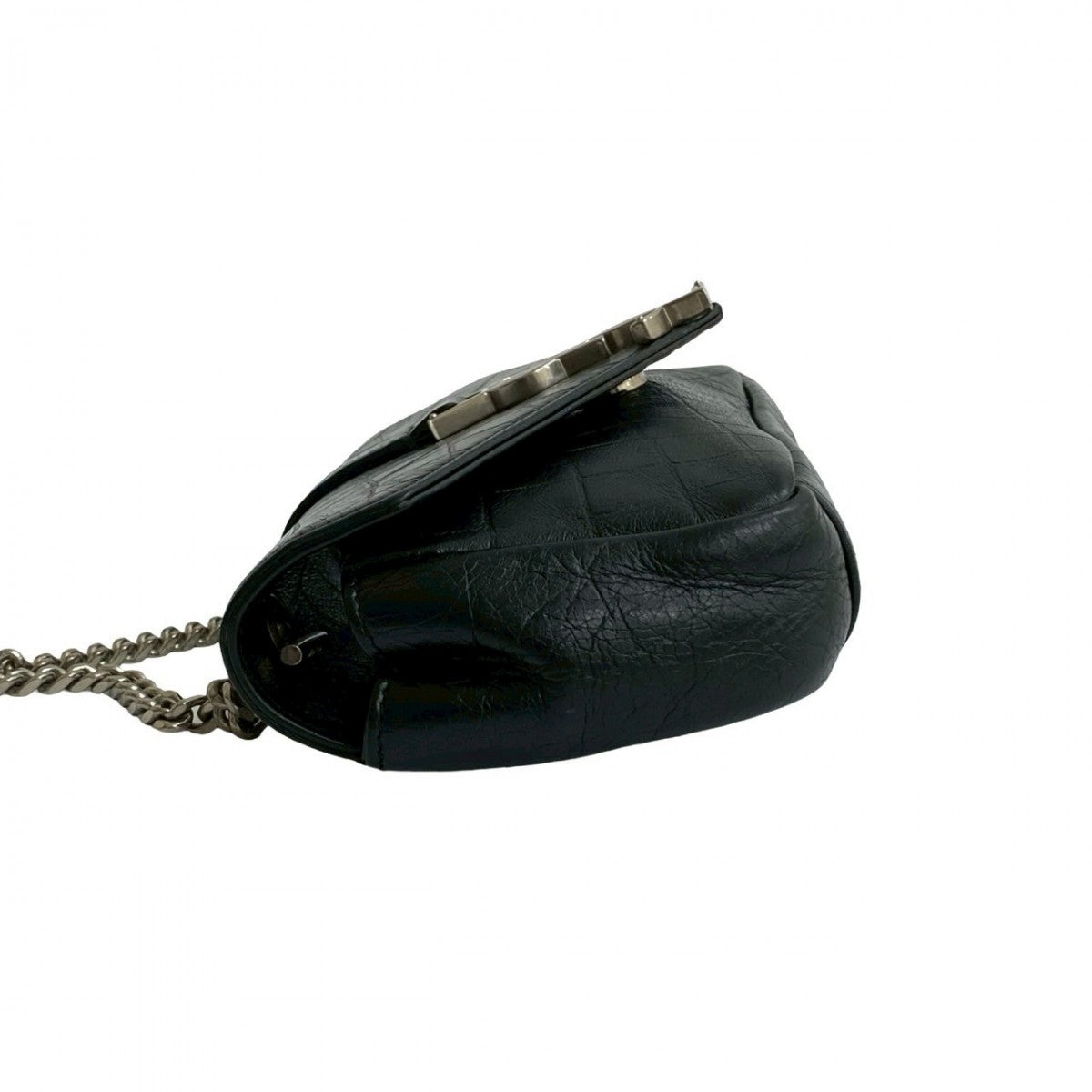 Yves Saint Laurent Shoulder Bag Leather Black