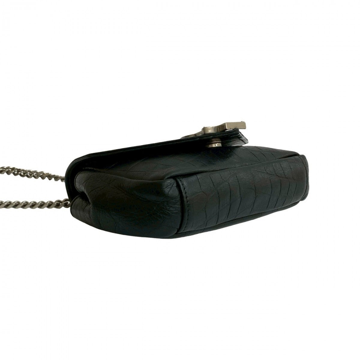 Yves Saint Laurent Shoulder Bag Leather Black