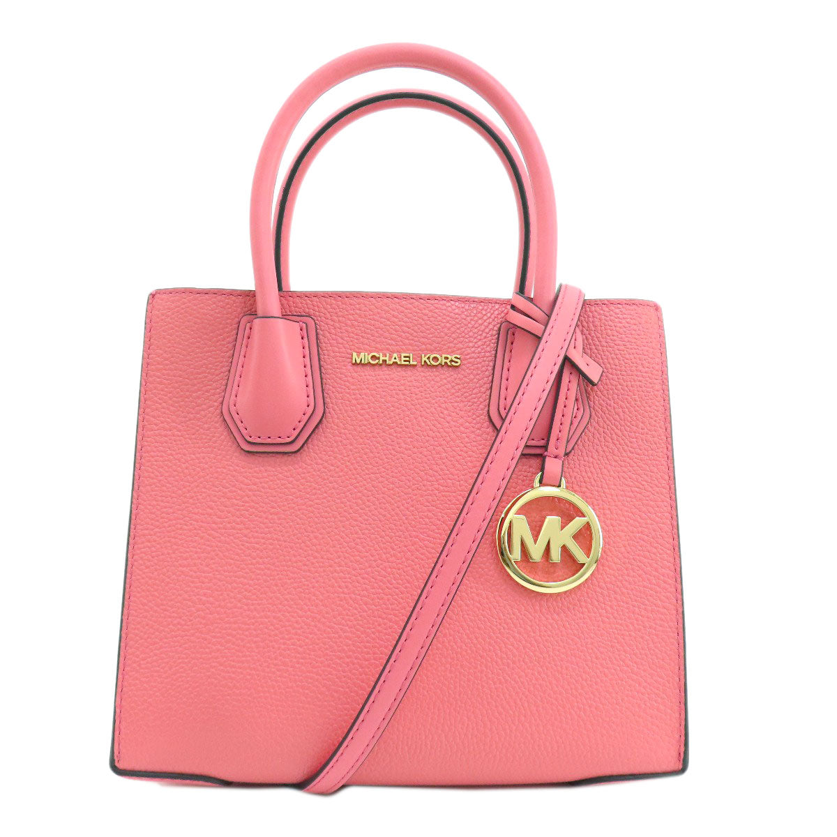Michael Kors Handbag Leather Pink Logo 2Way Women