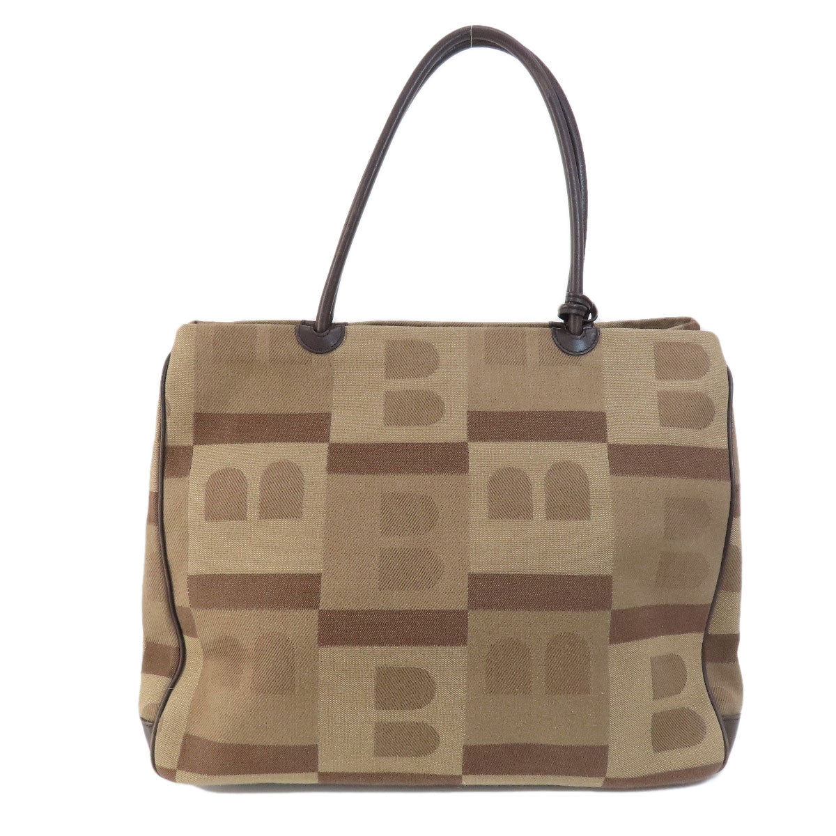 Bally Tote Bag Canvas Brown Logo Women