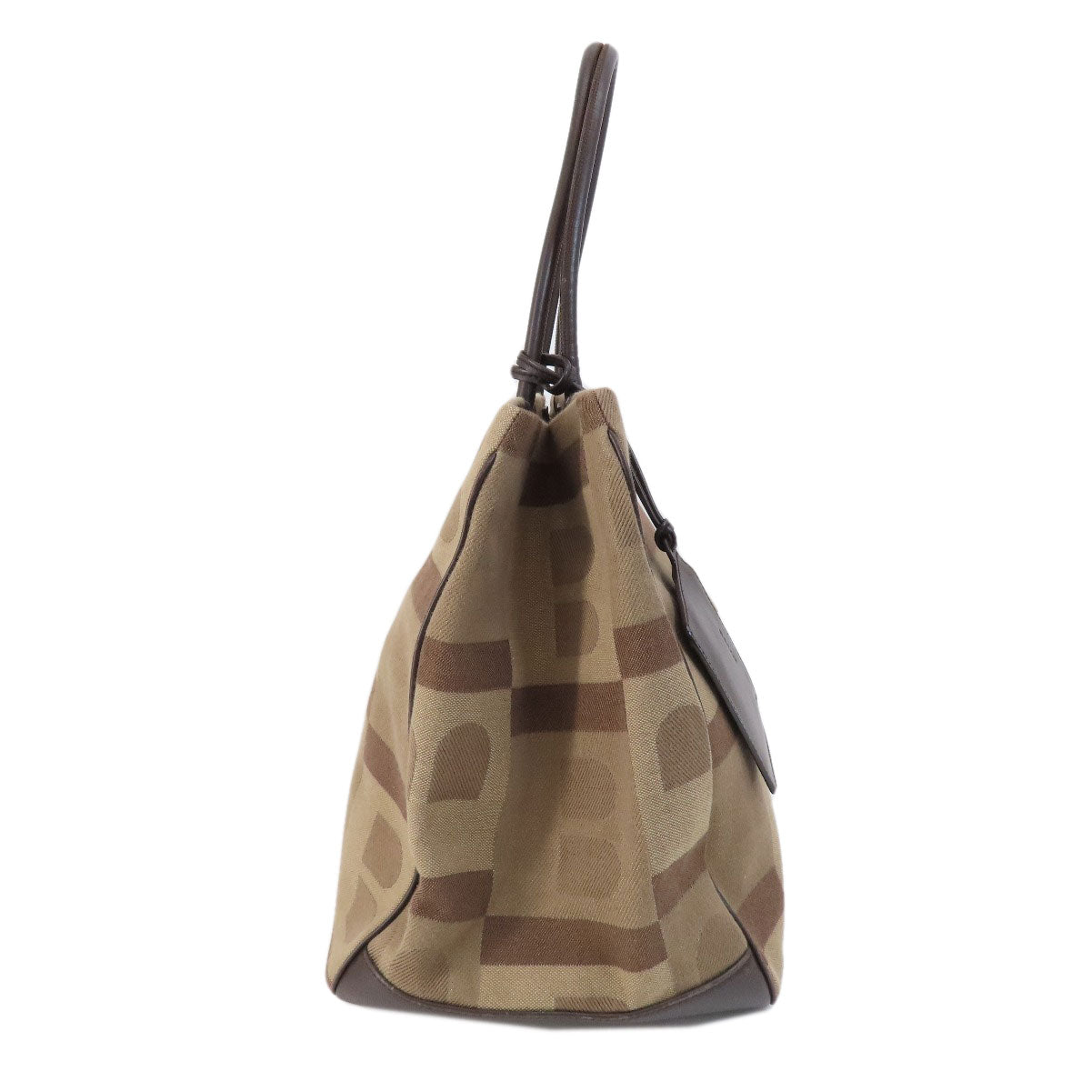 Bally Tote Bag Canvas Brown Logo Women
