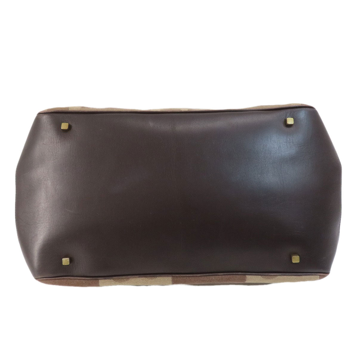Bally Tote Bag Canvas Brown Logo Women