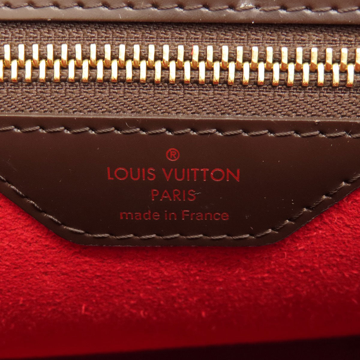 Louis Vuitton Handbag N41168 Damier Canvas Brown Bergamo Mm Damier Ebene