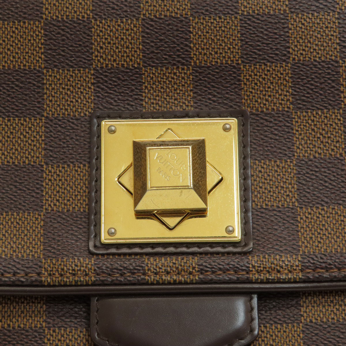 Louis Vuitton Handbag N41168 Damier Canvas Brown Bergamo Mm Damier Ebene
