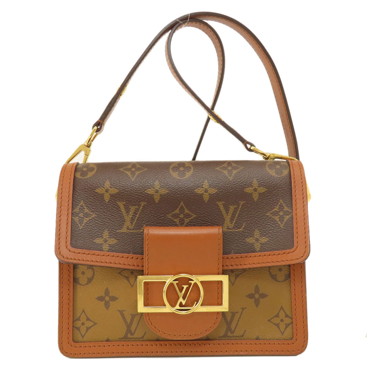 Louis Vuitton Shoulder Bag M45959 Monogram Reverse Brown Dauphine Mini Monogram