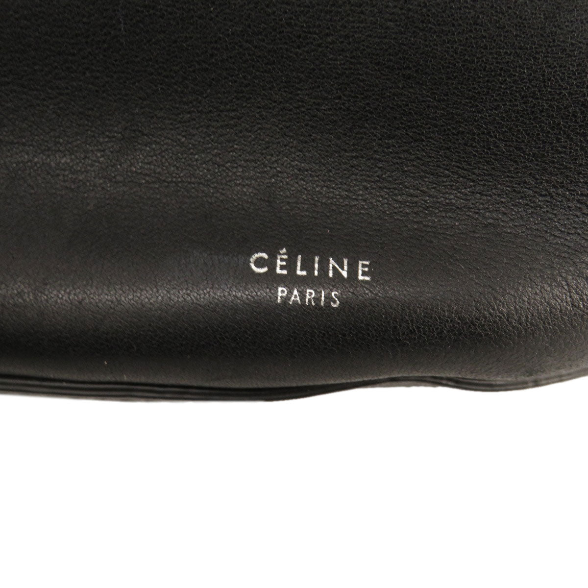 Celine Shoulder Bag Calfskin Black Big Bag Bucket Women