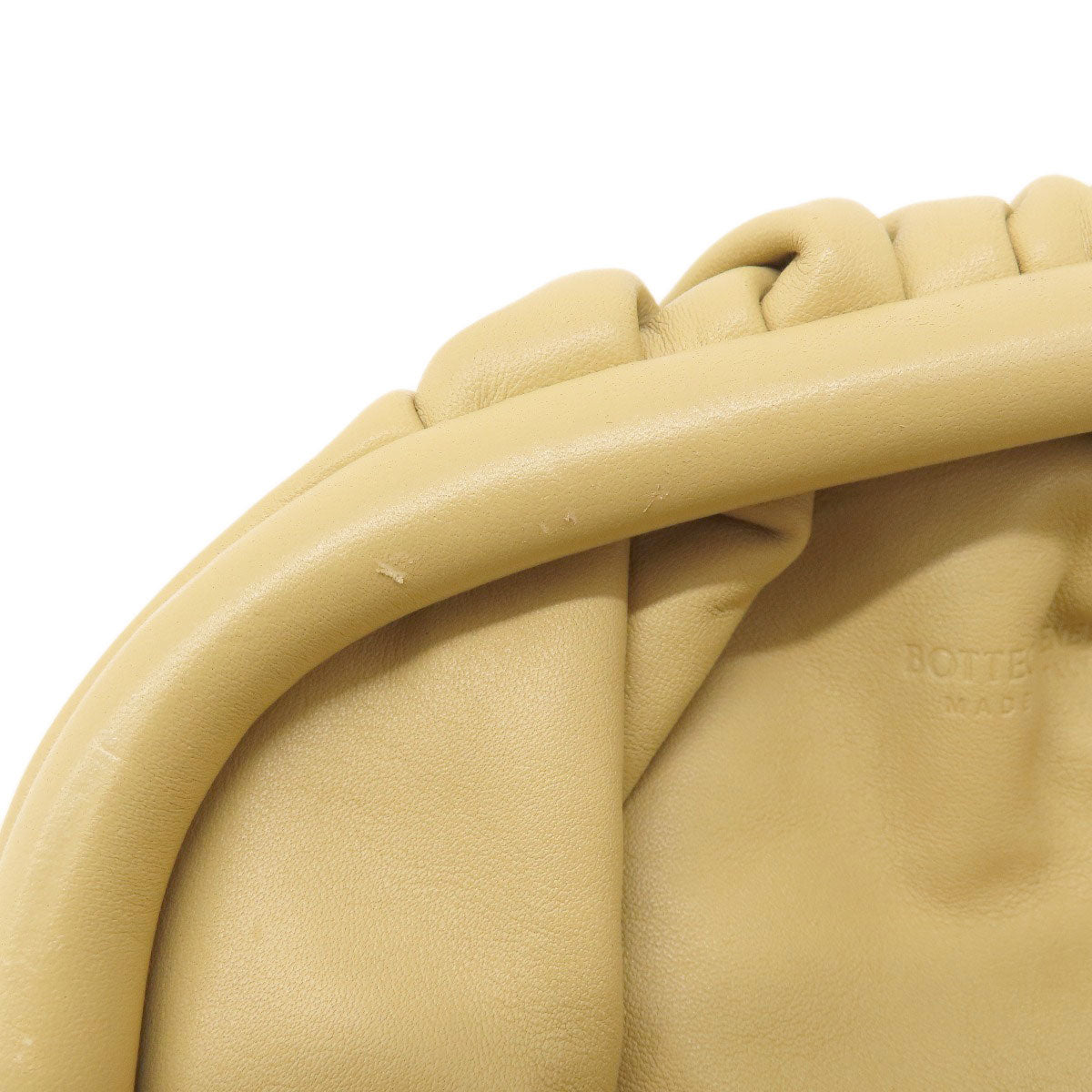 Bottegaveneta Shoulder Bag Calfskin Beige Gamaguchi Shoulder Women