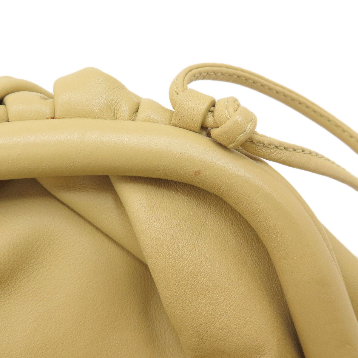Bottegaveneta Shoulder Bag Calfskin Beige Gamaguchi Shoulder Women