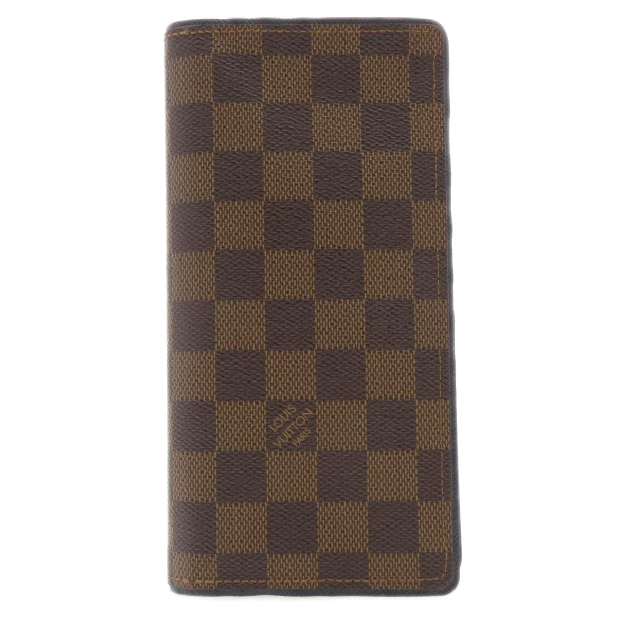 Louis Vuitton Long Wallet Purse N63153 Damier Canvas Brown Portefeuille Brazza Former Women