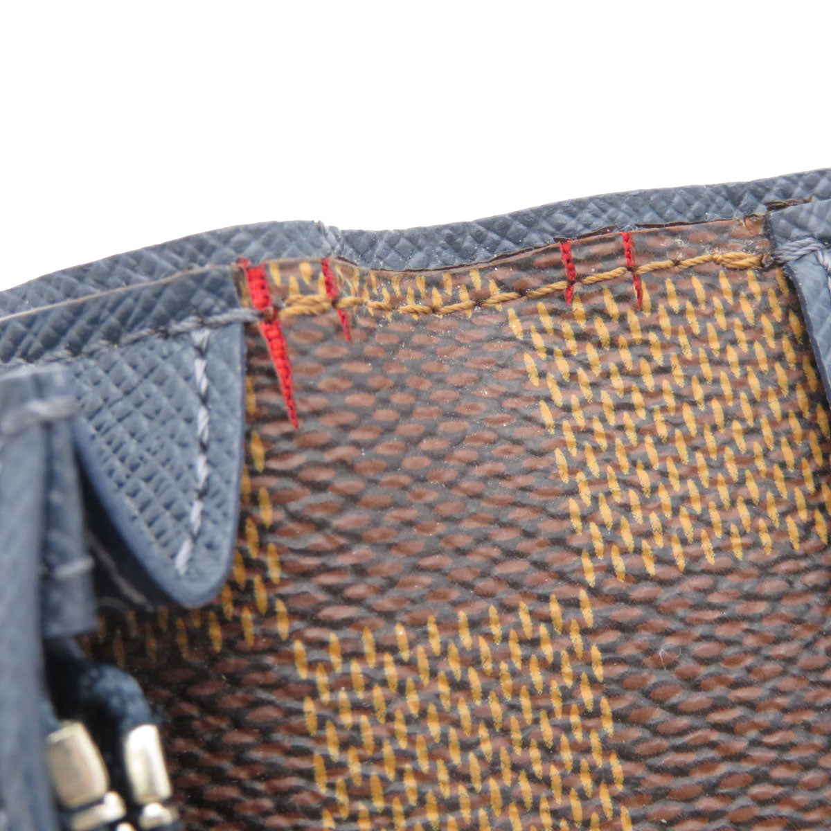 Louis Vuitton Long Wallet Purse N63153 Damier Canvas Brown Portefeuille Brazza Former Women