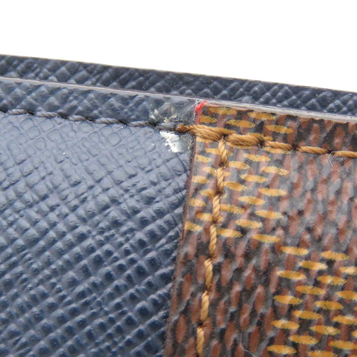 Louis Vuitton Long Wallet Purse N63153 Damier Canvas Brown Portefeuille Brazza Former Women