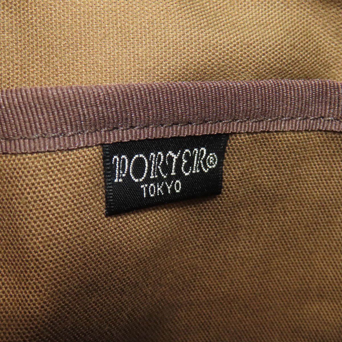 Porter Sling Bag Coated Canvas Brown Logo