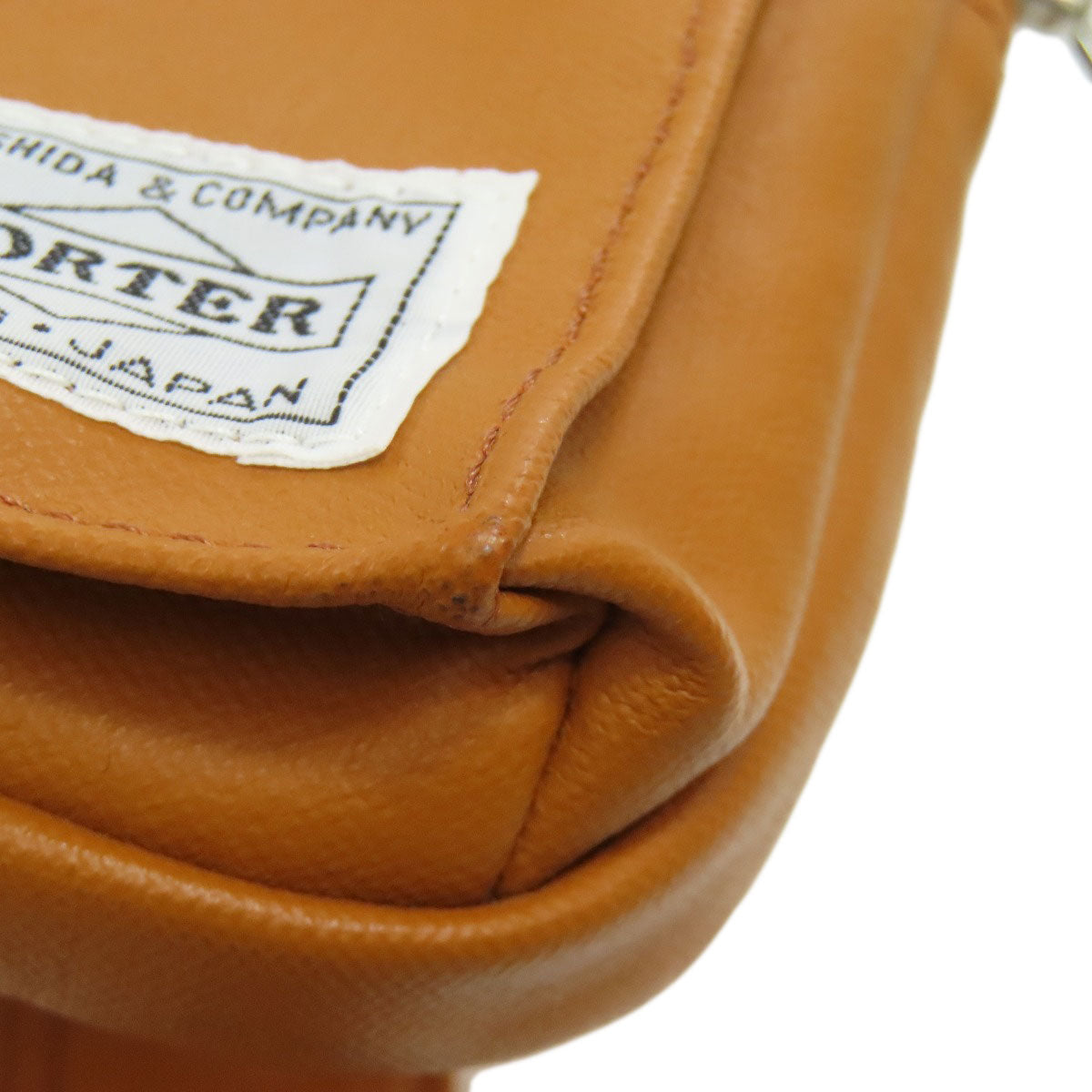 Porter Sling Bag Coated Canvas Brown Logo