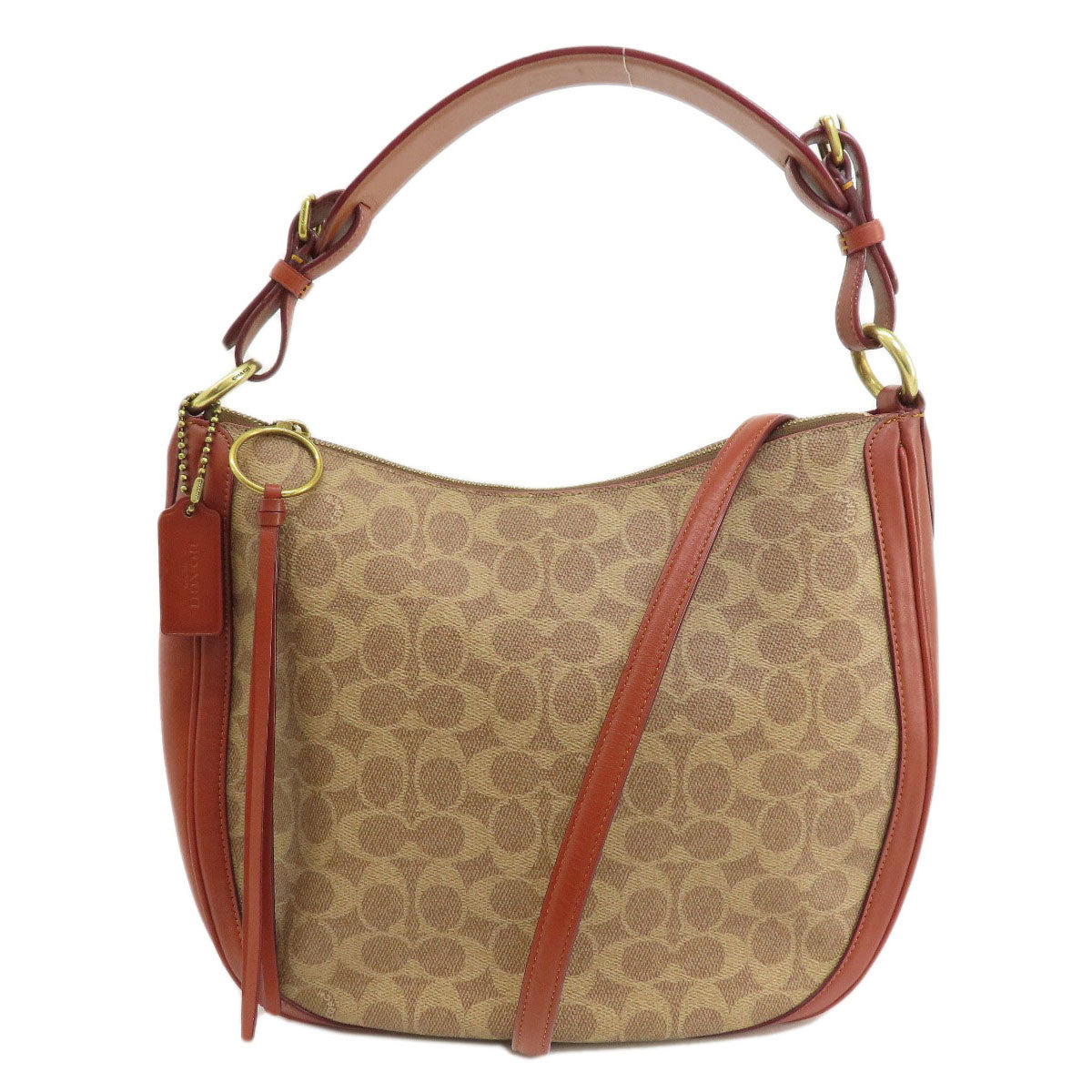Coach Handbag 38580 Pvc Brown Sutton Hobo Signature 2Way Women