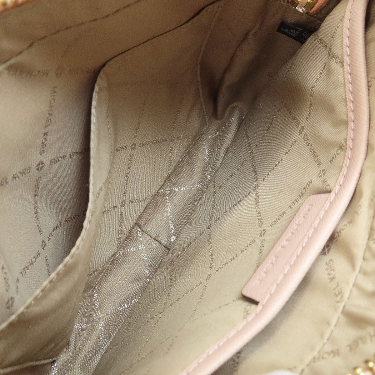 Michael Kors Shoulder Bag Leather, Coated Canvas Pink Mk Signature Women