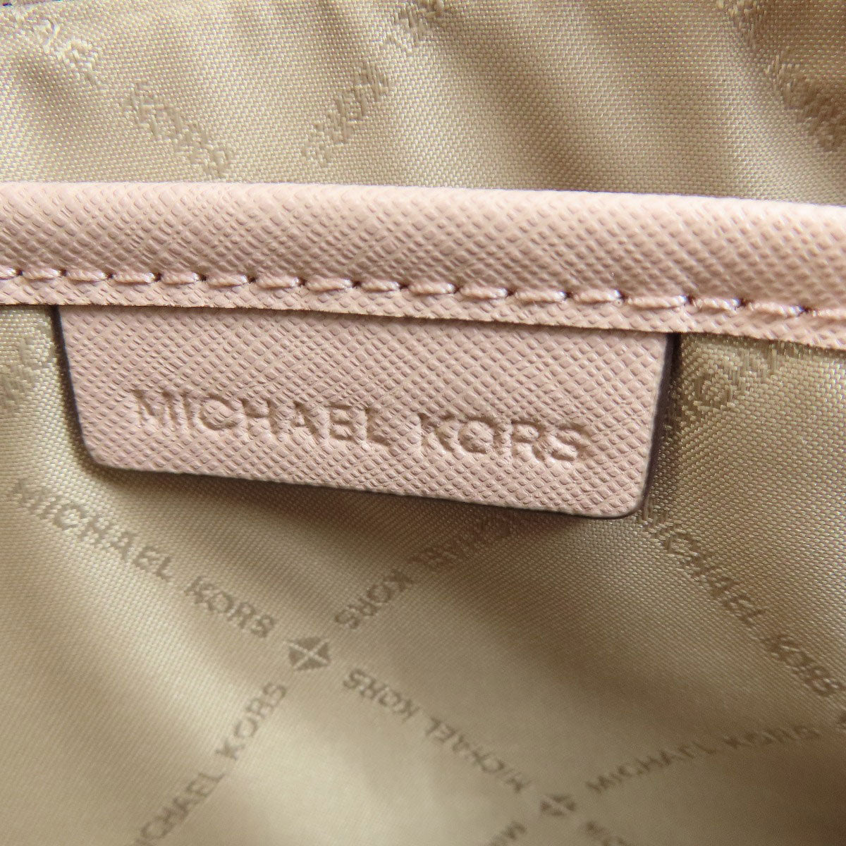 Michael Kors Shoulder Bag Leather, Coated Canvas Pink Mk Signature Women