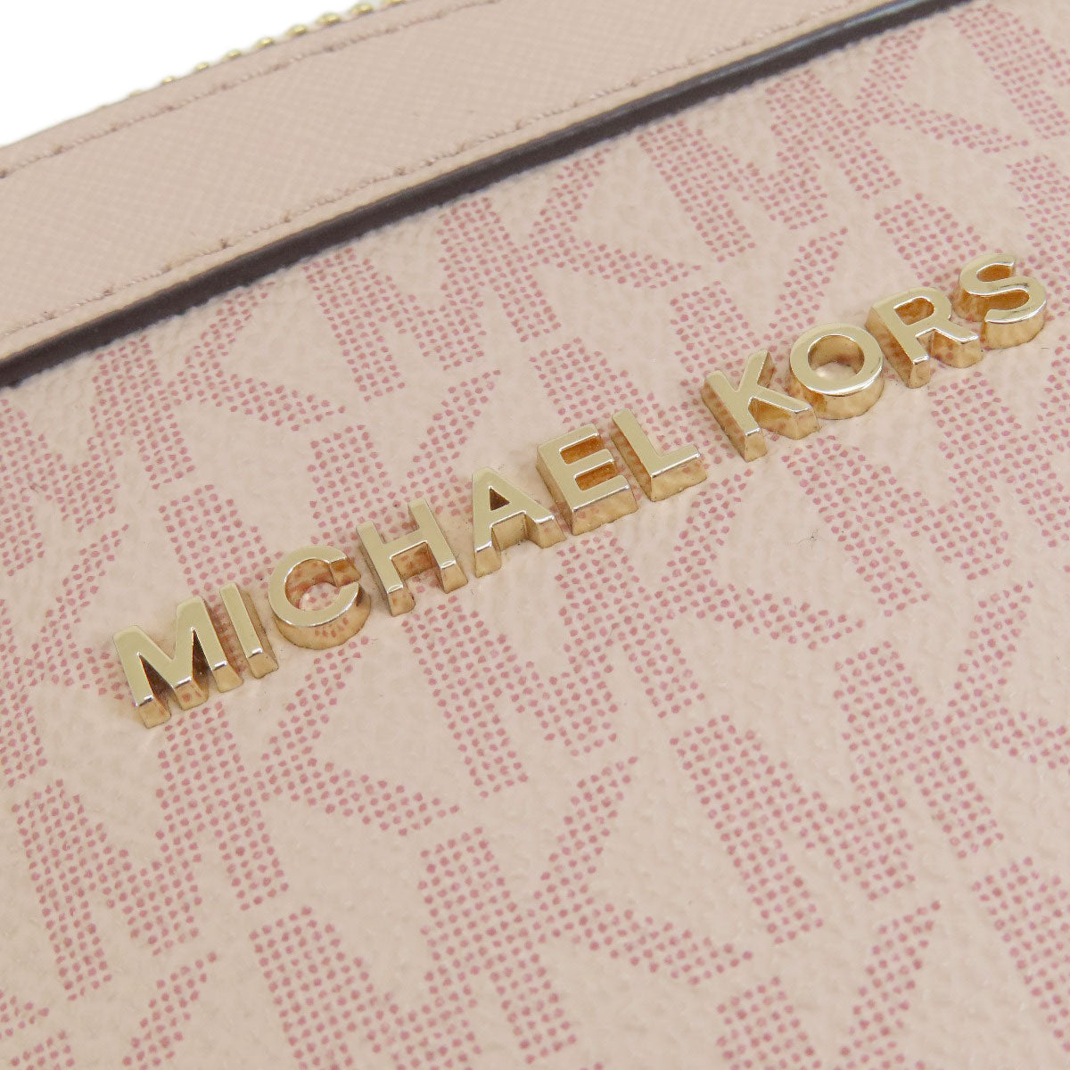 Michael Kors Shoulder Bag Leather, Coated Canvas Pink Mk Signature Women