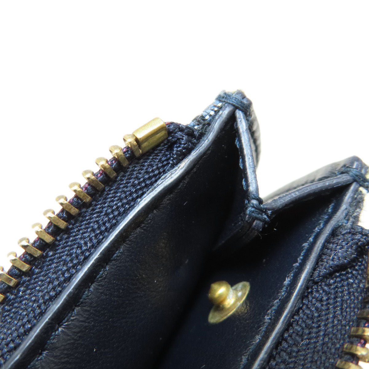 Christian Dior Coin Case Canvas Navy Saddle Trotter Pattern Women