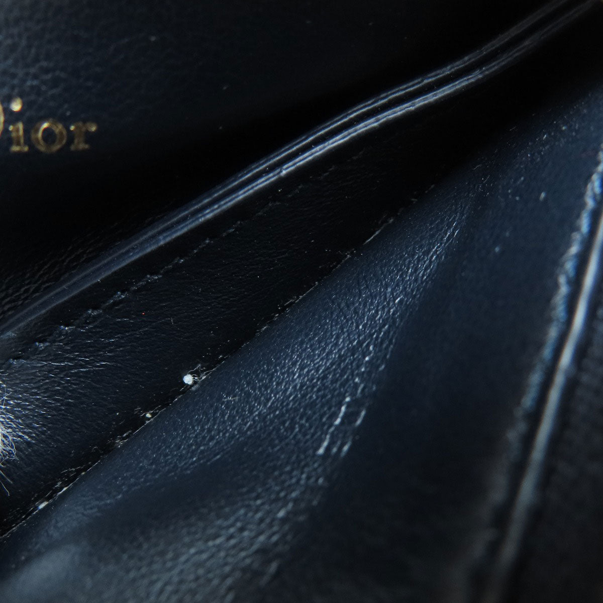 Christian Dior Coin Case Canvas Navy Saddle Trotter Pattern Women