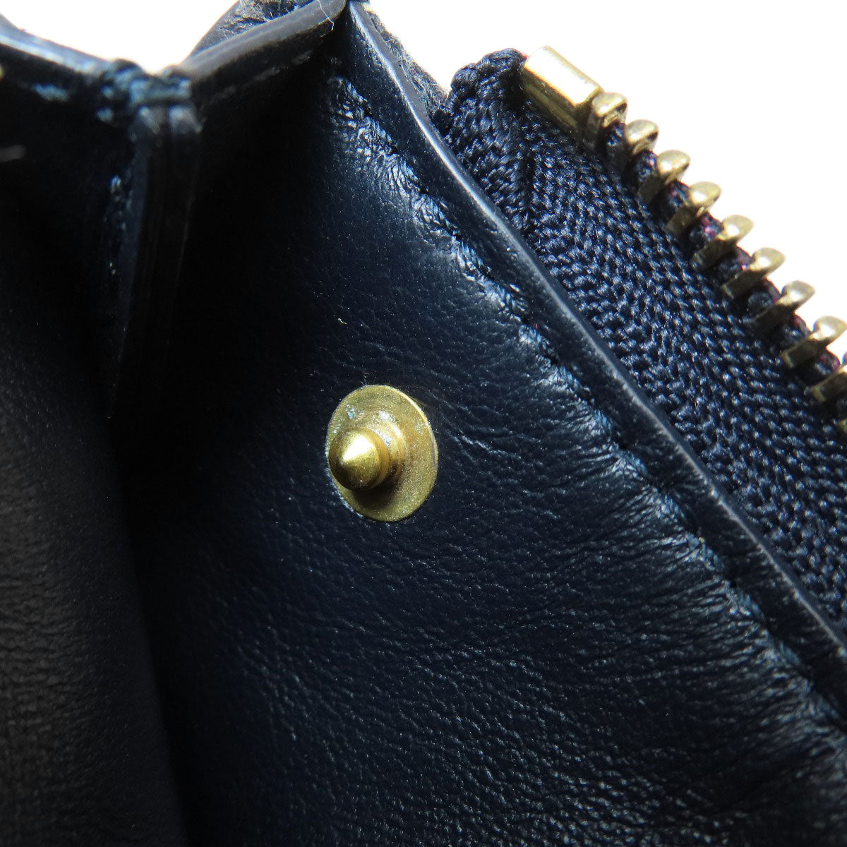 Christian Dior Coin Case Canvas Navy Saddle Trotter Pattern Women