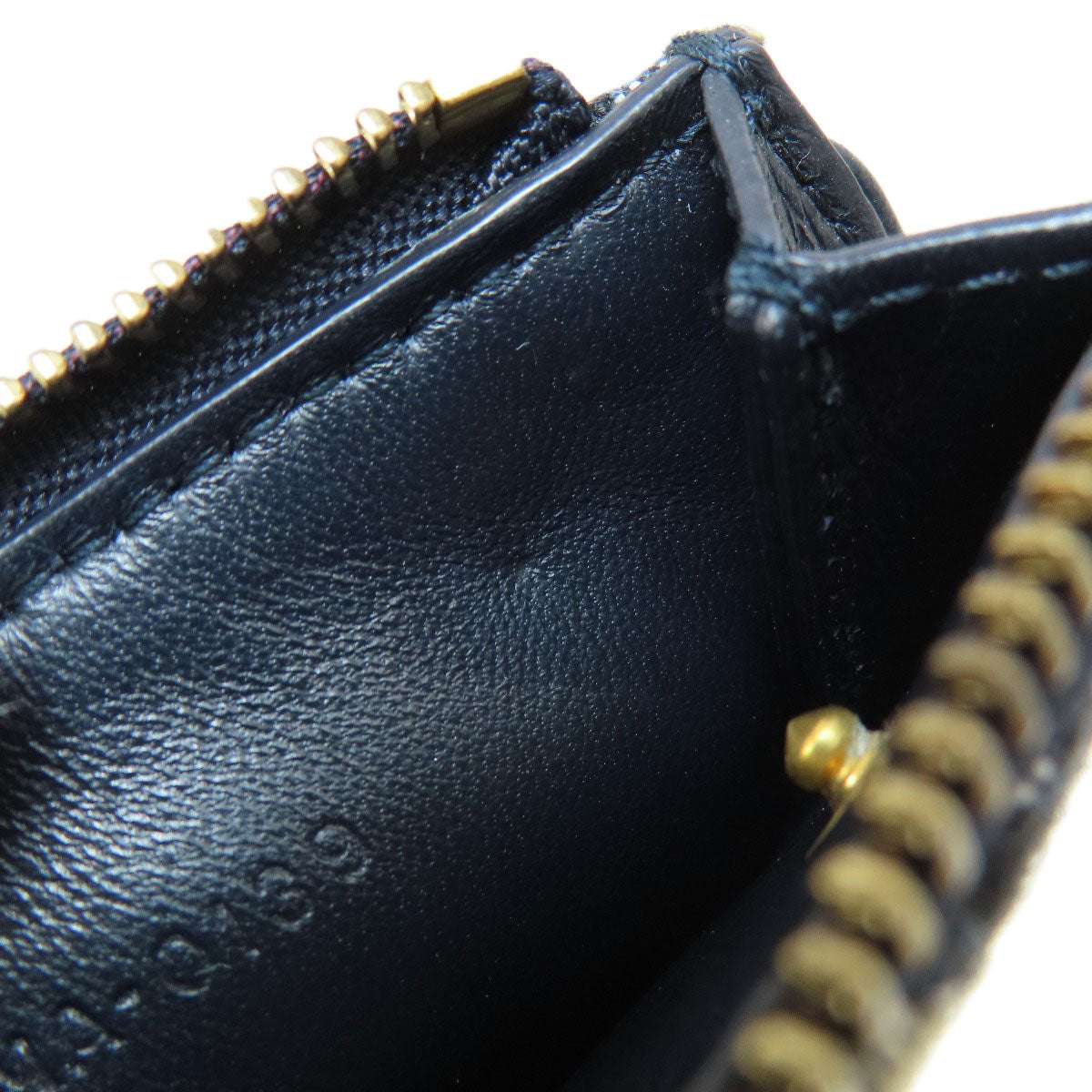 Christian Dior Coin Case Canvas Navy Saddle Trotter Pattern Women