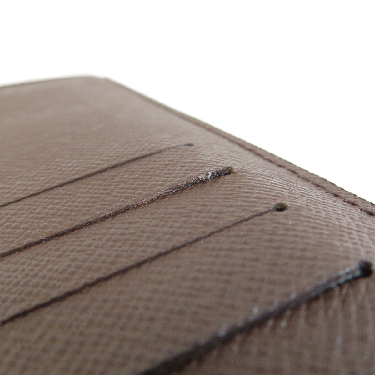 Louis Vuitton Long Wallet Purse N60017 Damier Canvas Brown Portefeuilleebrazza Former Mens