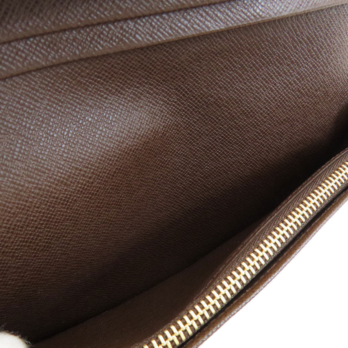 Louis Vuitton Long Wallet Purse N60017 Damier Canvas Brown Portefeuilleebrazza Former Mens