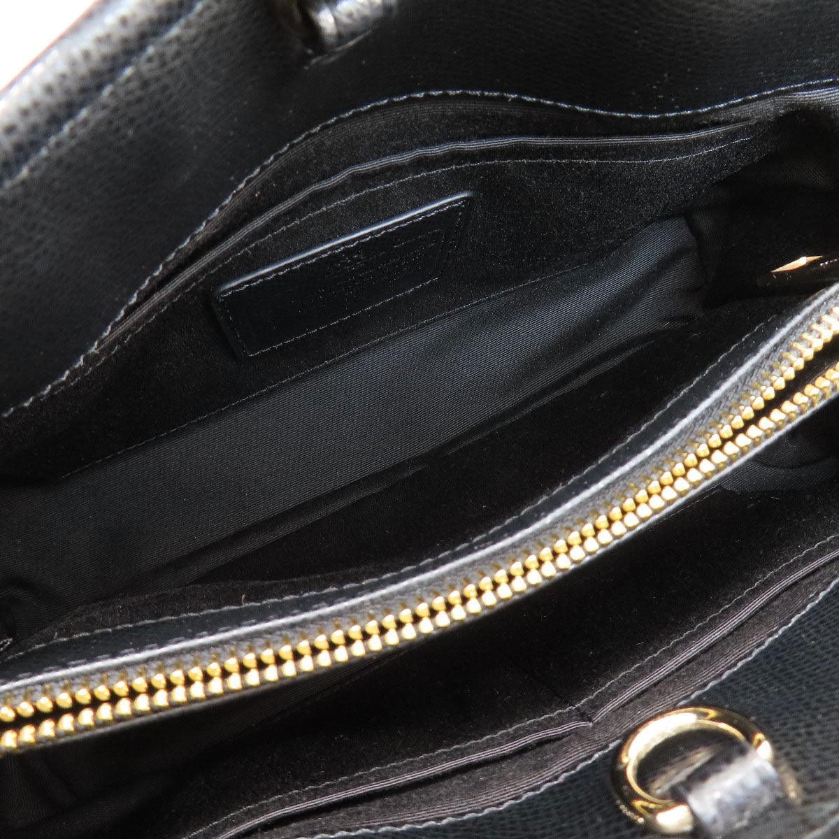 Coach Handbag F34835 Pvc Black Logometal 2Way Women