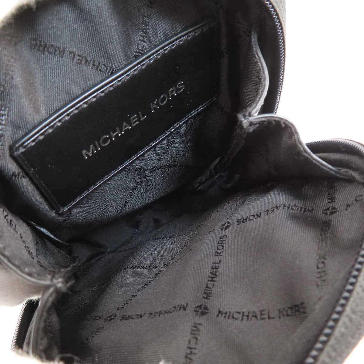 Michael Kors Shoulder Bag Canvas Black Mk Signature Women