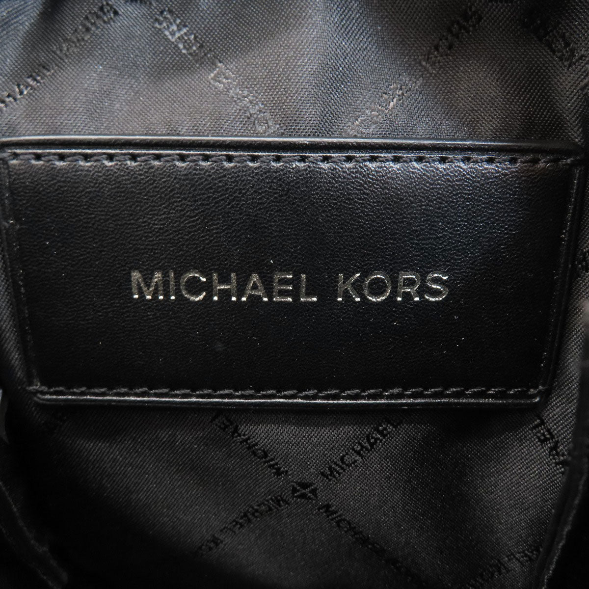 Michael Kors Shoulder Bag Canvas Black Mk Signature Women