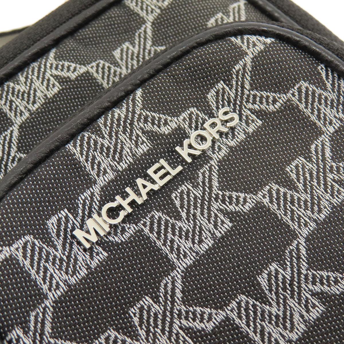Michael Kors Shoulder Bag Canvas Black Mk Signature Women