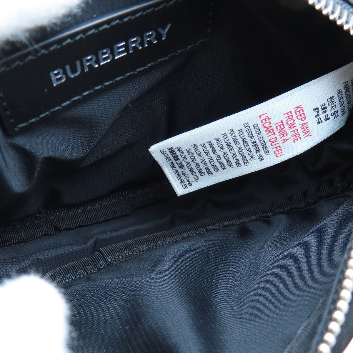 Burberry Sling Bag Nylon Black Logo Women