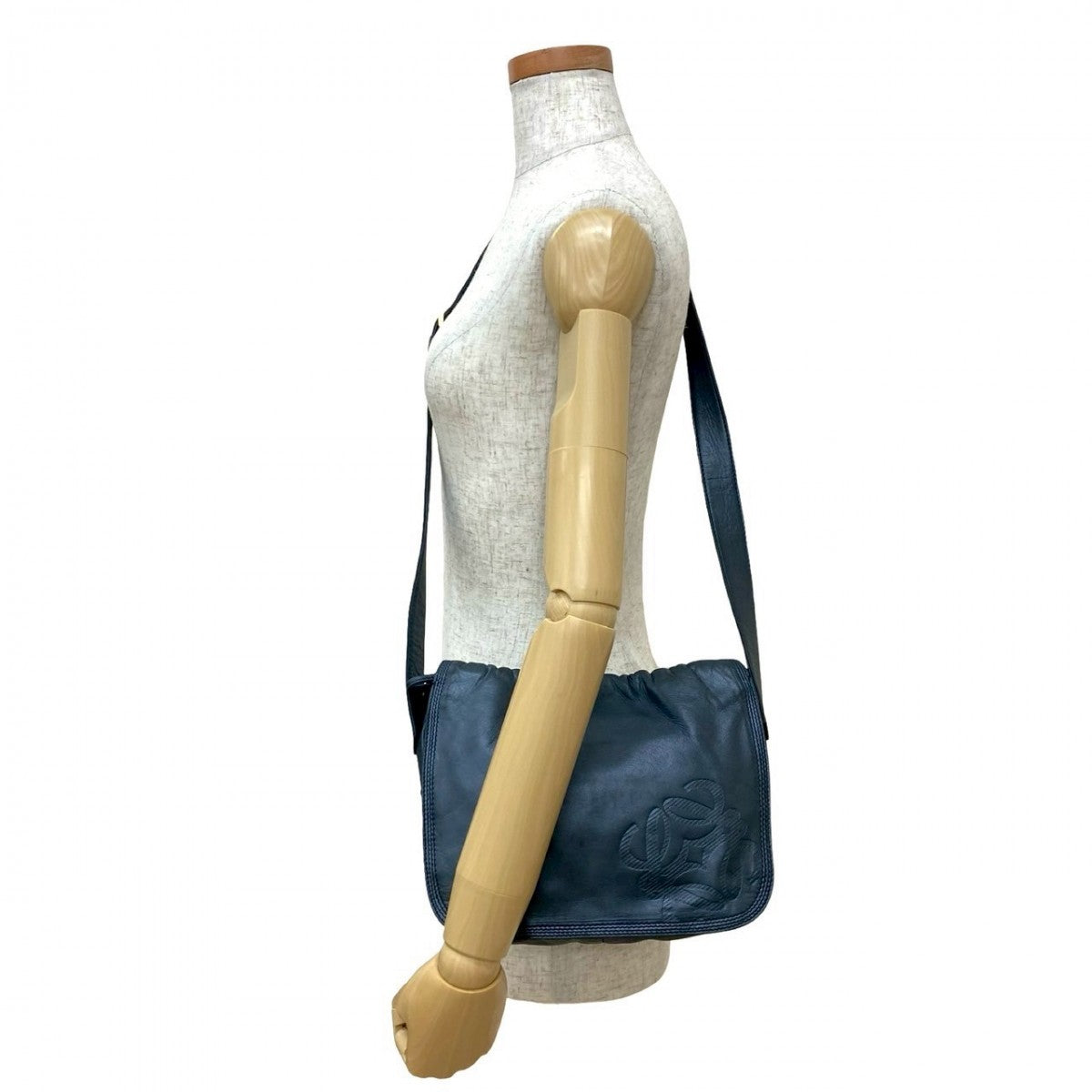 Loewe Shoulder Bag Leather Navy