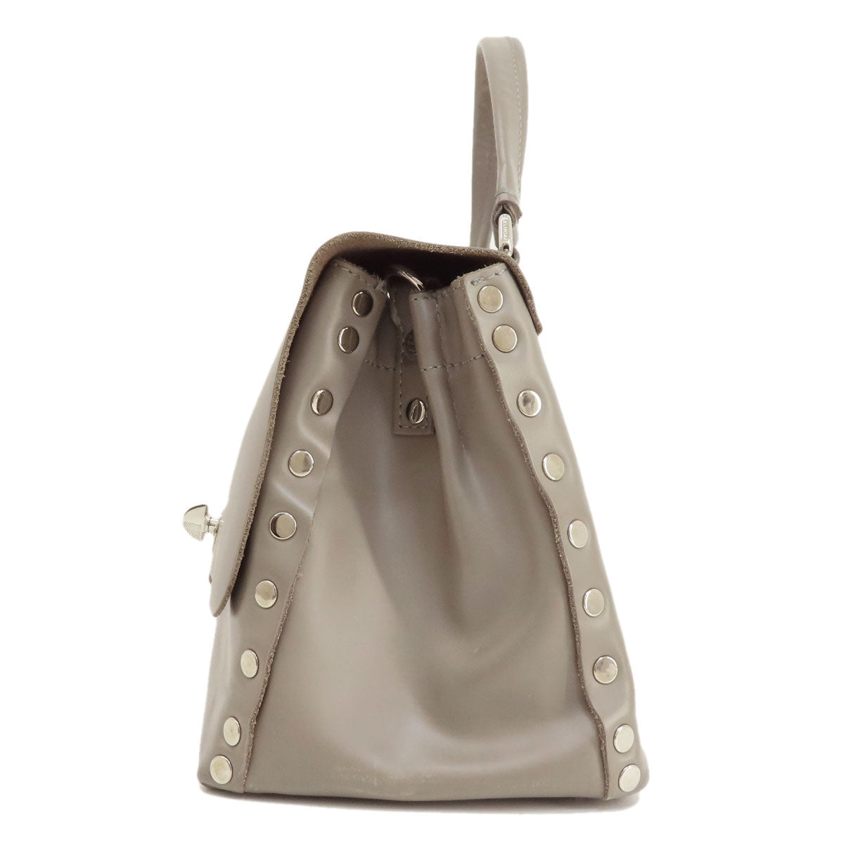 Zanellato Handbag Leather Gray 2Way