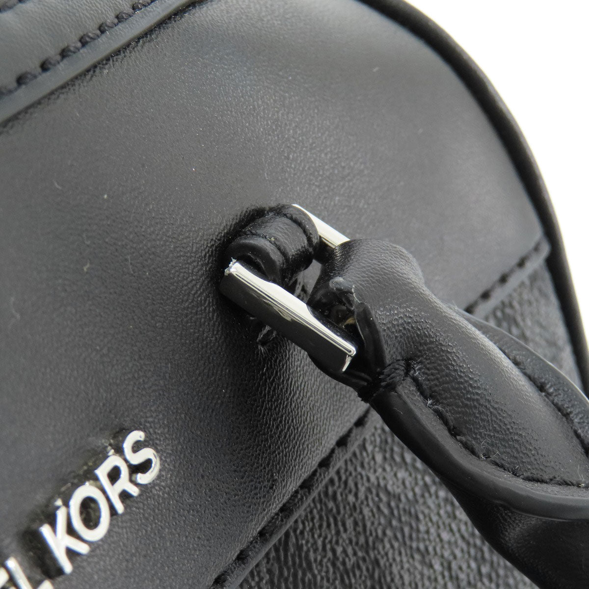Michael Kors Handbag Pvc Black Mk Signature 2Way Women